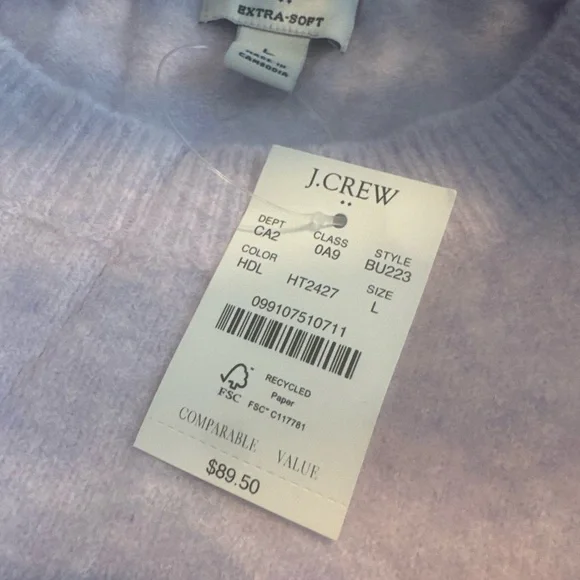 J. Crew Soft Lilac Sweater - Picture 4 of 4